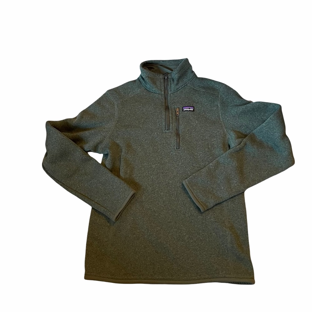 Patagonia Boys Sage Fleece Pullover Quarter Zip Front Pocket XXL better sweater